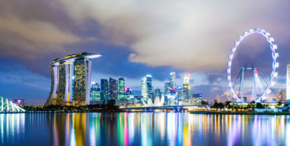 Singapore Skyline at night