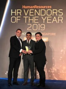 Francois-Xavier Groleau and Samuel Tan at the HR VOTY Awards 2019